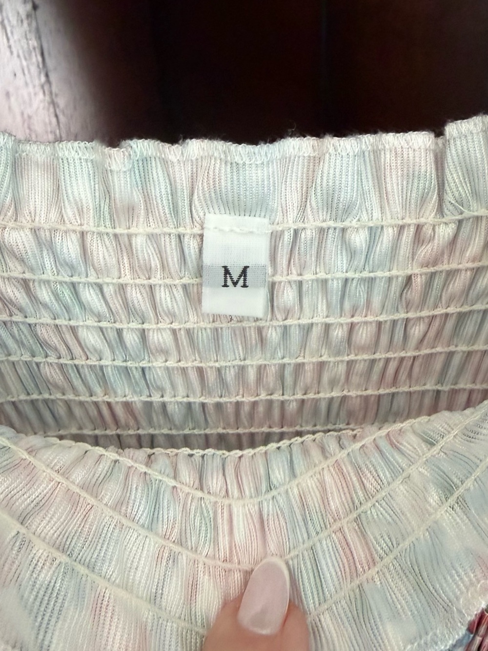Smocked Floral Sundress Romper in Touquise Peach and White - Picture 8 of 9